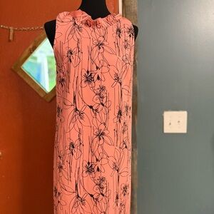 Worthington Pink Sheath Dress Sleeveless Mock Neck